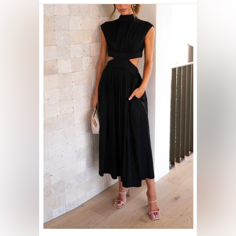 Black cut out dress